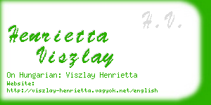 henrietta viszlay business card